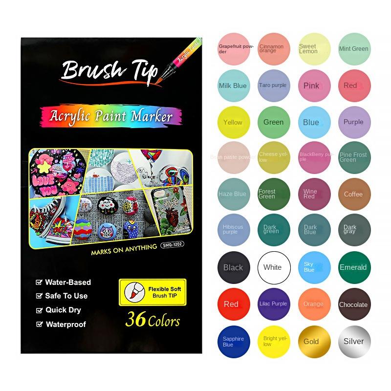 Набор мягких акриловых маркеров, цветная гуашь Gou Xianbi, керамическая модель gooka, ручка для граффити