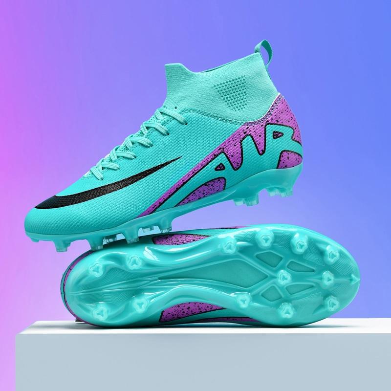 New Men Cleats Grass Soccer Shoes TF/FG Futsal Indoor Sport Training Football Boots Ankle Kids Match Hot-selling High-quality