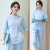 Женский летний комплект медсестры из двух предметов - варианты с коротким, средним и длинным рукавом, доступные большие размеры для рабочей одежды для стоматологии и индустрии красоты