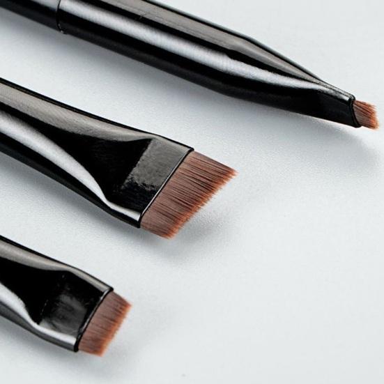 3 шт., набор кистей для подводки глаз и бровей, тонкие портативные кисти для макияжа с длительным сроком службы, инструмент для контурирования бровей
