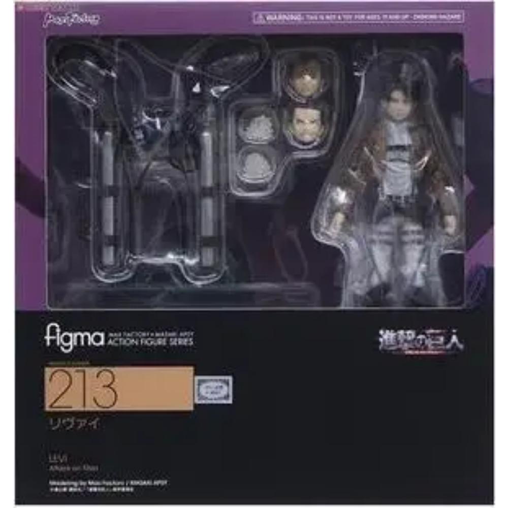 Figma 3 Style Атака титанов Аниме Shingeki no Kyojin Разведкорпус Леви В коробке ПВХ Фигурка Действия Модель Игрушка Подарок