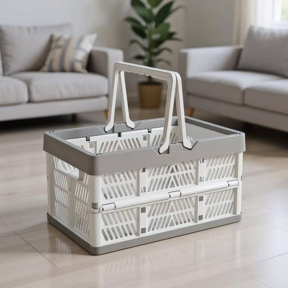 Large Capacity Portable Picnic Basket Stackable Collapsible Storage Crate  Camping