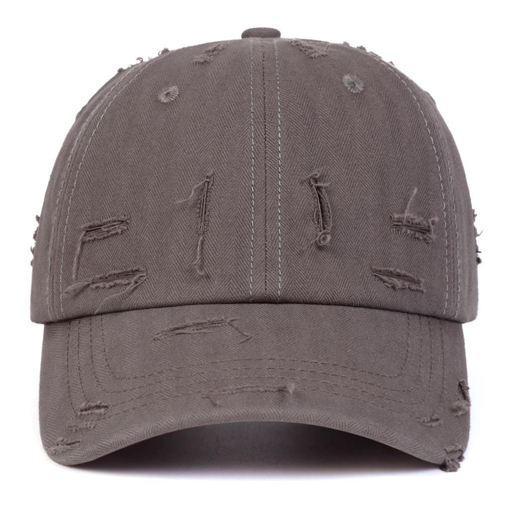 Unisex Solid Color Adjustable Ripped Hole Denim Baseball Hat Hip Hop Caps Spring Autumn Outdoor Leisure Hats Travel Accessories for Women Men