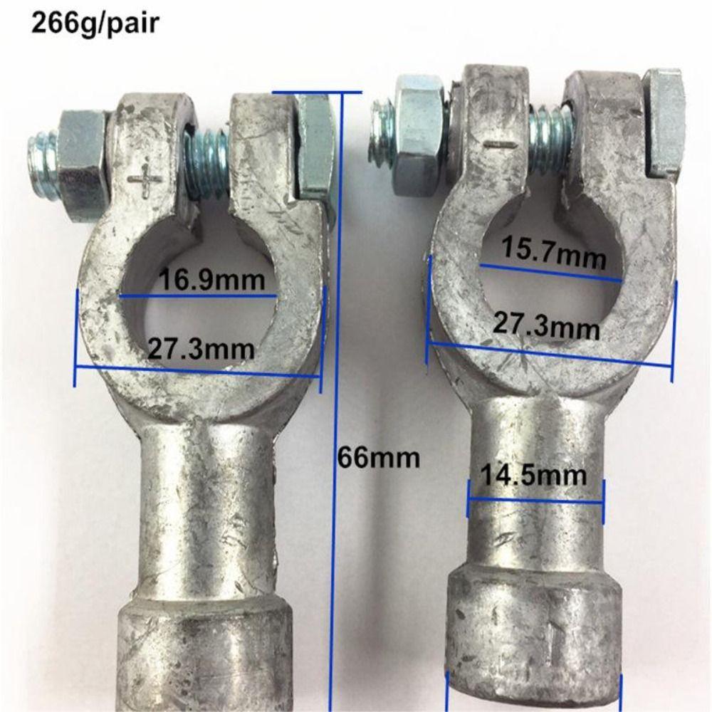 1Pair Lead Nuts Silver Side Post To Top Post Battery Adapter Side Post Battery Cable For Car