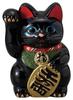 Lucky Cat 18 X 16 X 25cm Black Oval Cat 8 Right Hand Brings Money Pottery Tokoname Ware Made In Japan Ale-net Maneki-neko (H) No.