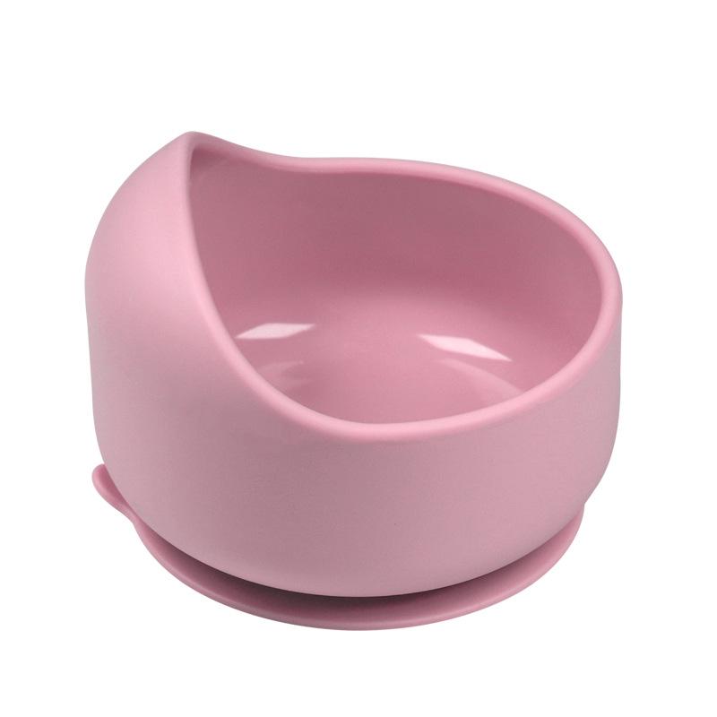 Силиконовый набор для кормления младенцев с присоской: Миска для улиток, ложка и вилка с деревянными ручками, легко моются.