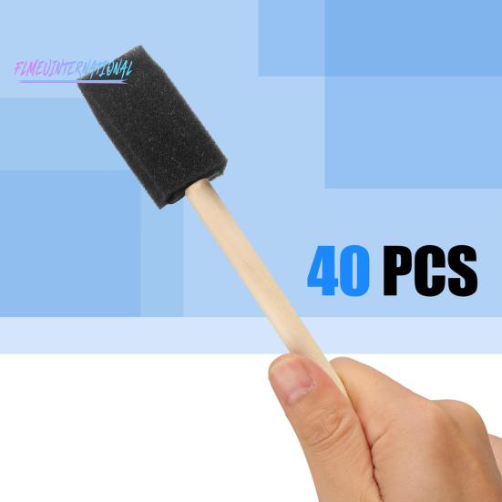 40 шт., губка, кисть для рисования, деревянная ручка-поделки своими руками, детские граффити, окрашивание, детализация, кисть для рисования, принадлежности для инструментов для художественного рисования