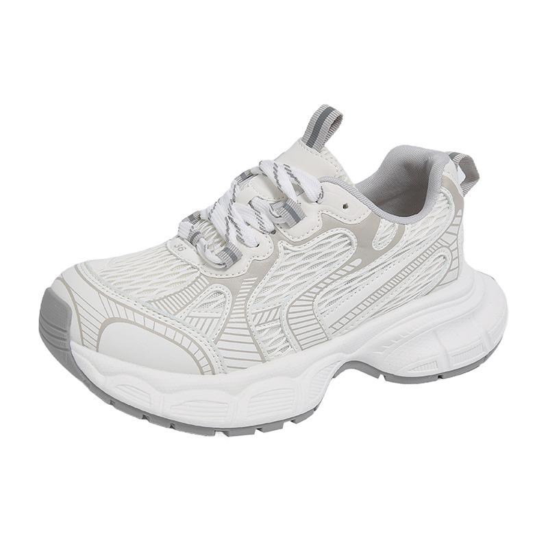 European Station Versatile Paris Daddy Shoes Women's Platform Casual Shoes 2025 Spring and Summer Mesh Breathable Outdoor Sneakers