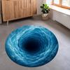 Ковер Иллюзия Глубоководного Водоворота Круглый Синий Ковер Водоворот 3D Океан Фэнтези Ковер для Гостиной Спальни Декор для Геймера