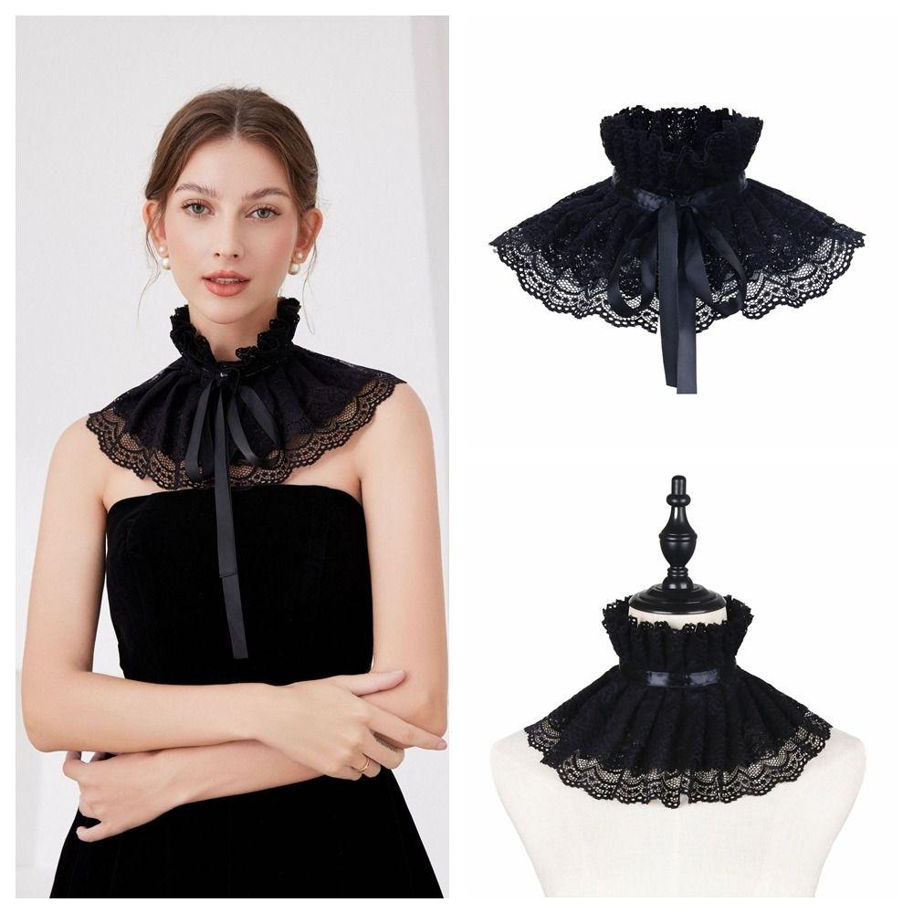 Lace Victorian False Collar Detachable Neck Tie Accessory Clothes Accessories