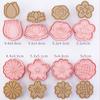 8Pcs Flower Shape Cookie Cutters 3D Plastic Biscuit Mold Cookie Stamp Bakeware