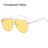 Oversized Goggle One Piece Sun Glasses for Women & Men Punk Sunglasses Advanced Sense Polygonal Large Frame Steampunk Eyewear