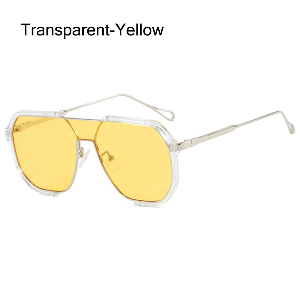 Oversized Goggle One Piece Sun Glasses for Women & Men Punk Sunglasses Advanced Sense Polygonal Large Frame Steampunk Eyewear