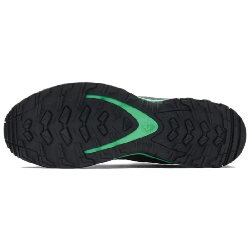 SALOMON XA PRO 3D Замша Устойчивые к истиранию Низкие уличные кроссовки Унисекс Черно-зеленые Кроссовки 474783