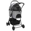 Foldable Pet Stroller Gray 81 x 47 x 99 cm Polyester