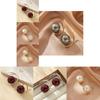 Chic Retro Pearl Earrings Sophisticated Cold Tone Statement Earrings For Ladies
