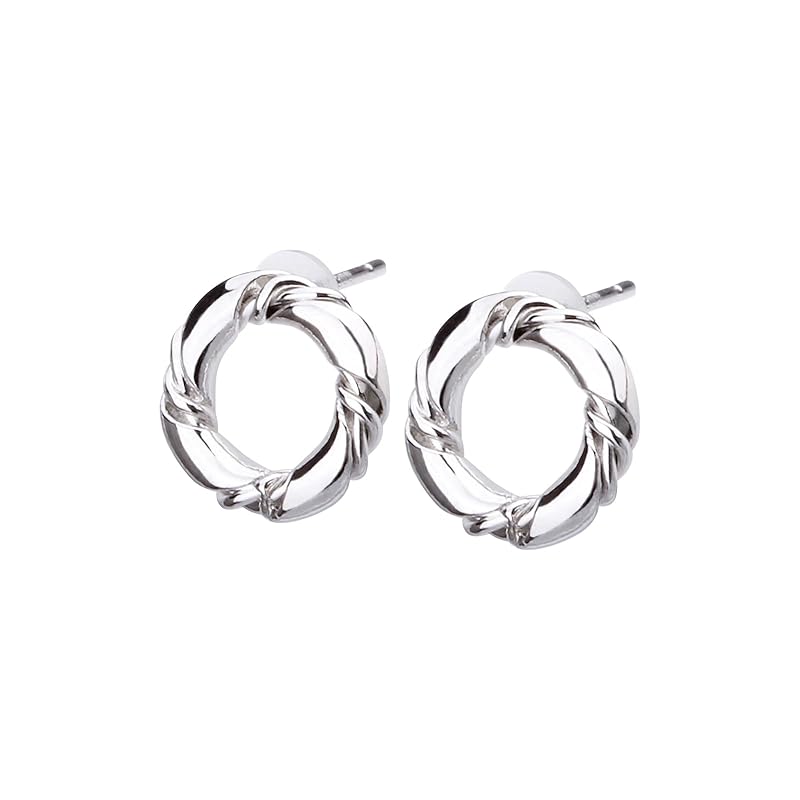 LOKUMI Earrings Made In Japan Pt900 Platinum Post Compatible with Metal Allergies Circle Stud Earrings Platinum Ladies Simple Smaller Small Popularity