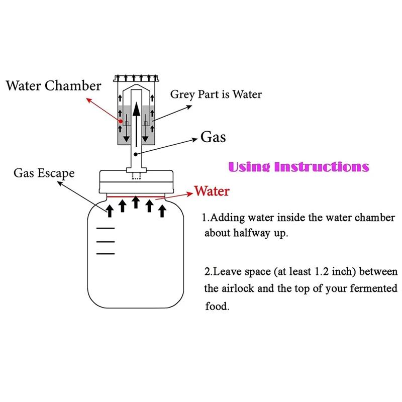 Горячая 86мм/70мм Широкогорлая Банка Мейсона Крышка для Ферментации Набор для Поддержания Продуктов Под Водой