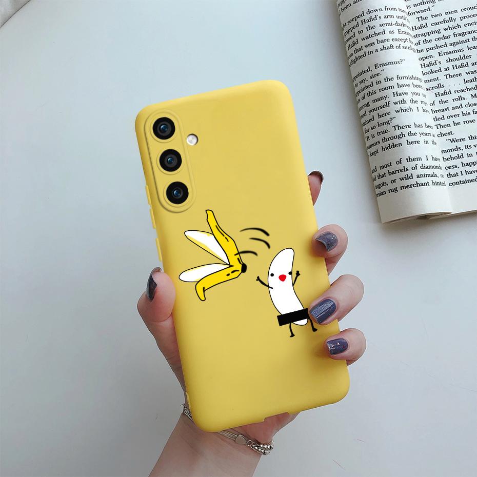 Для Samsung Galaxy S23 FE 5G Матовый чехол для телефона Милый мультяшный кот Мягкая силиконовая задняя крышка Для Samsung S23 FE S23FE S 23 FE 5G Чехол