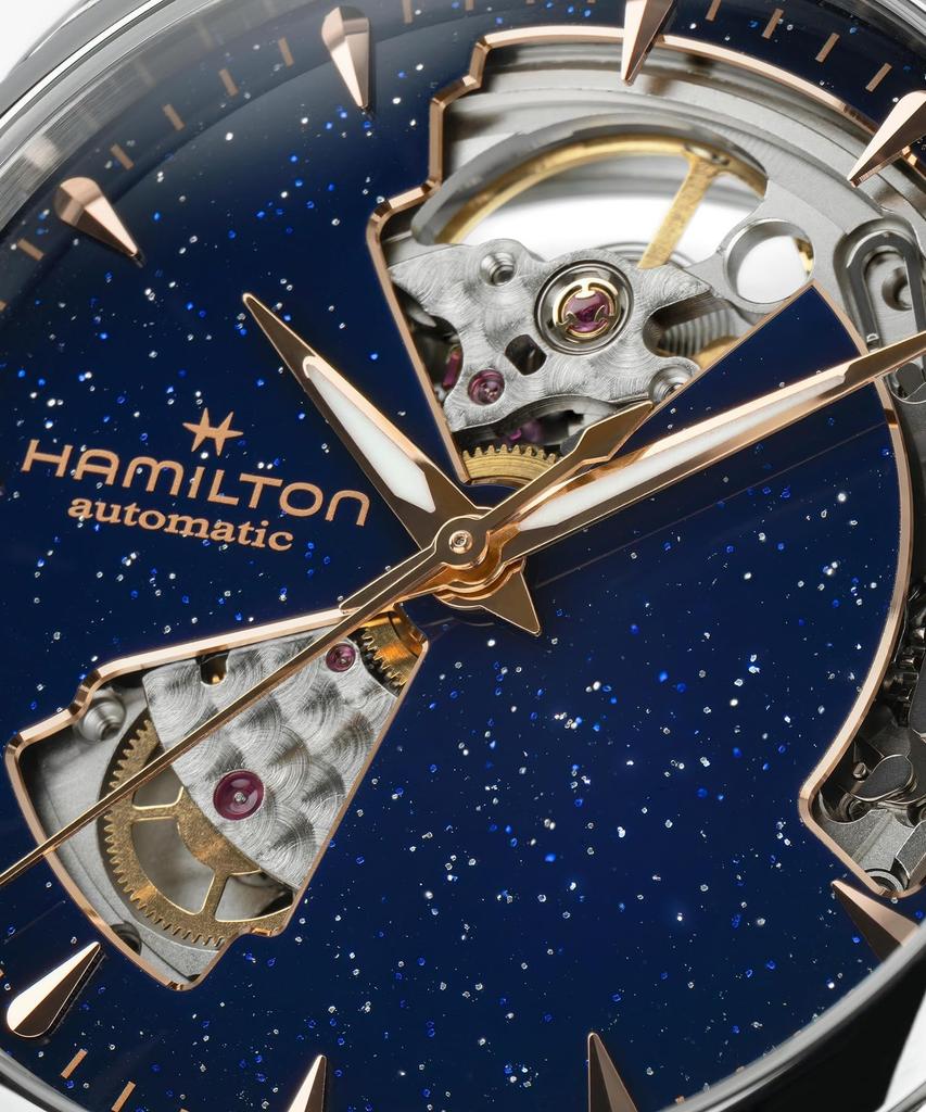 Hamilton Женские механические автоматические наручные часы Jazzmaster Open Heart H32215642 Оригинальная гарантия
