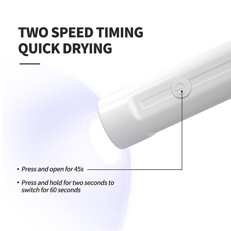 Быстросохнущий аппарат для фототерапии ногтей 3 УФ-светодиода 3 Вт Гель-лак Сушилка для ногтей Лампа Маникюрный инструмент USB-оборудование для салонов