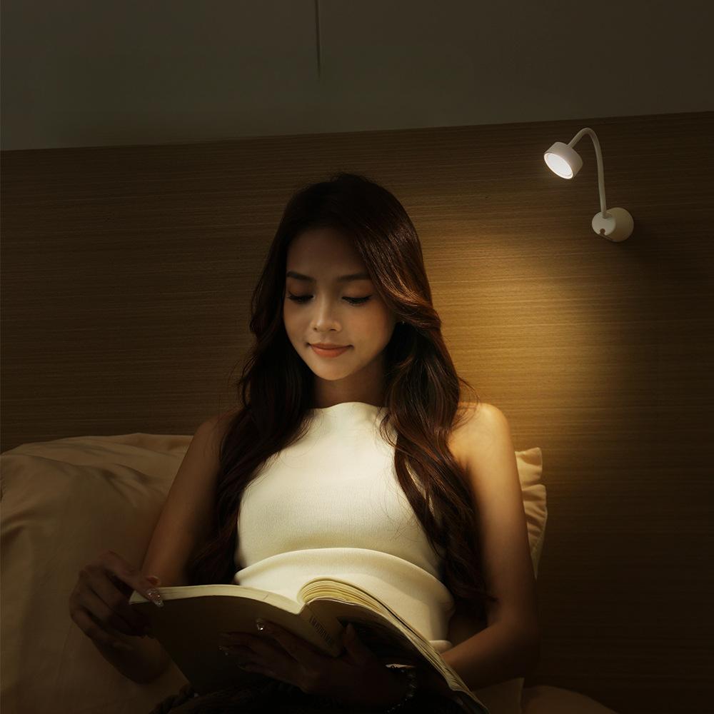 Настенный светильник для чтения, перезаряжаемые магнитные лампы для чтения, гибкий гусиный штатив, настольная лампа для чтения
