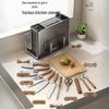 Magnetic Kitchen Knife Holder with Pot Lid & Cutting Board Rack