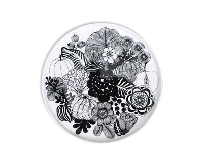 Тарелка Marimekko Siirtolapuutarha 20 см, Белая и черная, 068422 190 [Параллельный импорт]