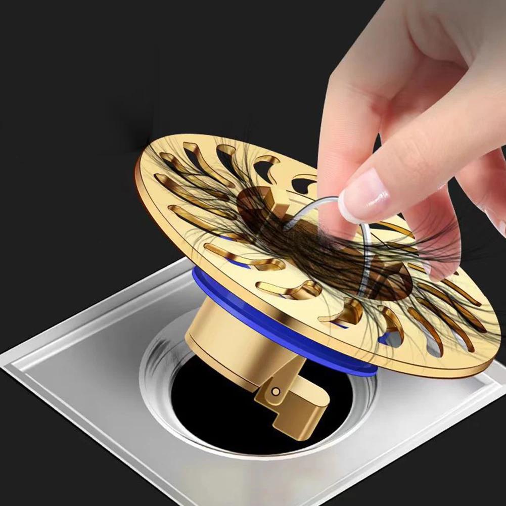 Floor Drain Backflow Preventer Filter Plug Shower Waste Water Drainage Sink Strainer Hair Catcher Bathroom Floor Drain Cover