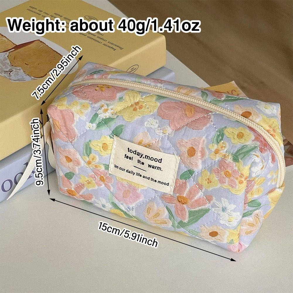 Large Floral Cosmetic Bag Coquette Organizer Bag Fashion Aesthetic Toiletry Bag  for Women Girls