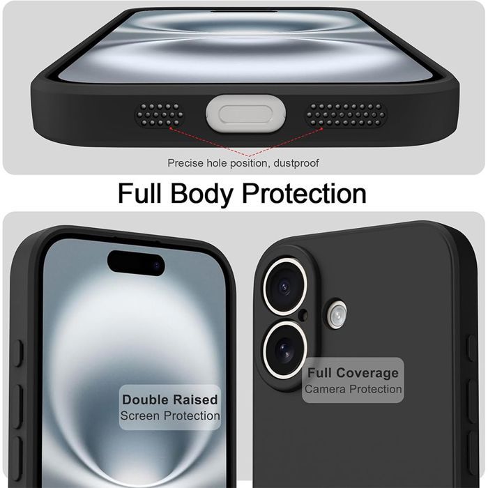 Coque de Protection - BOOLING - pour iPhone Air - Silicone Souple Anti-Rayures Antichoc - Noir