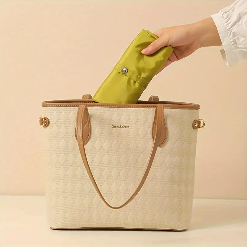 Fashion Foldable Eco-Friendly Shopping Bag Tote Folding Pouch Handbags Convenient Large-capacity for Travel Grocery Bag