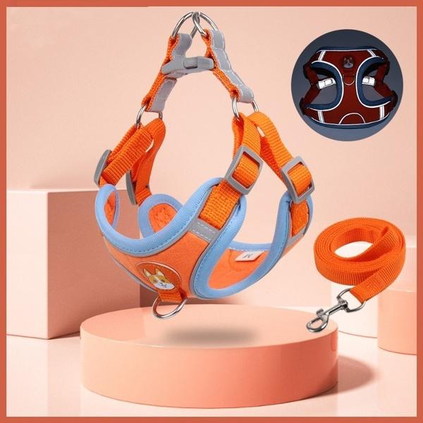 Новая шлейка и поводок для маленьких собак, светоотражающая шлейка для маленьких собак, регулируемая шлейка для домашних животных