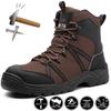 Антистатическая защитная обувь, мужские рабочие ботинки, противоударная защитная рабочая обувь, мужские защитные ботинки для походов, строительные ботинки со стальным носком