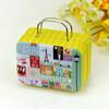 1PC Mini Suitcase Candy Boxes Small Tin Plate Gift Box Rectangular Coin Storage Container with Hinged Lids for Travel Party Wed