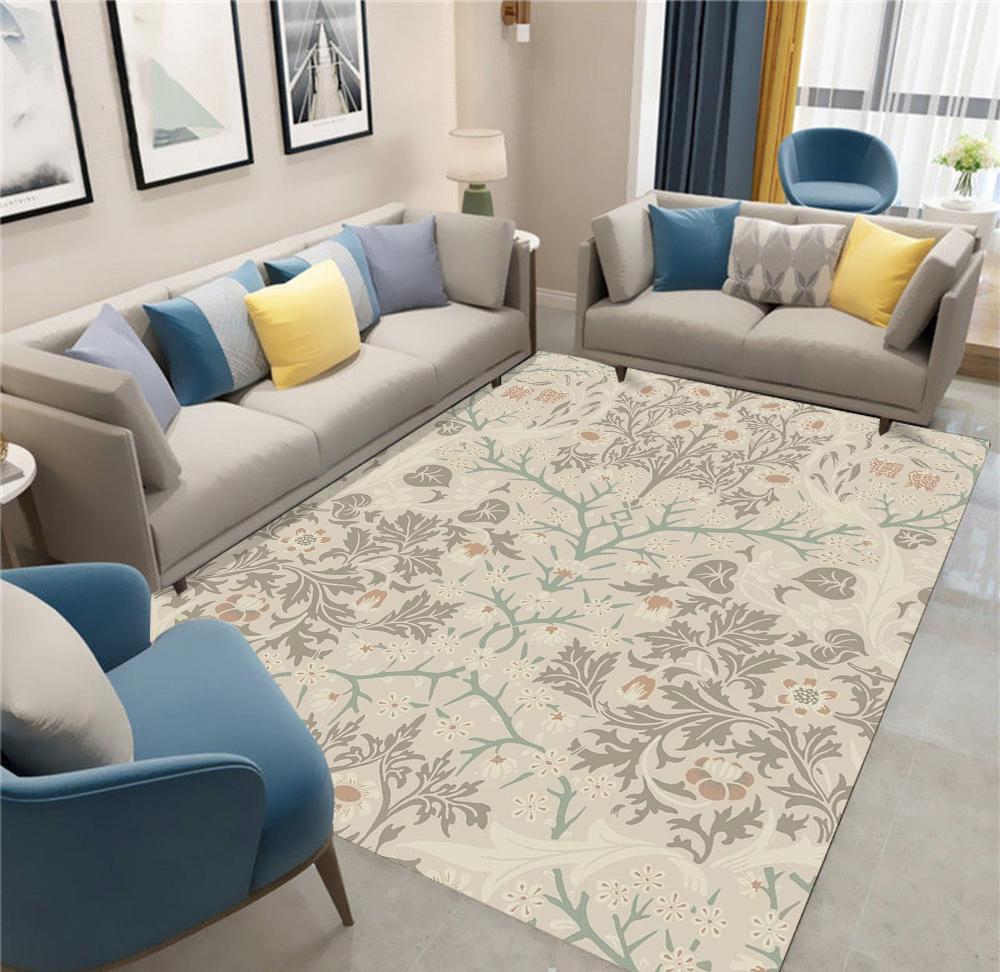 R Цветочный ковер Прикроватный коврик для пола Противоскользящий Винтажный ковер с животным Марокканские ковры для гостиной Декоративные