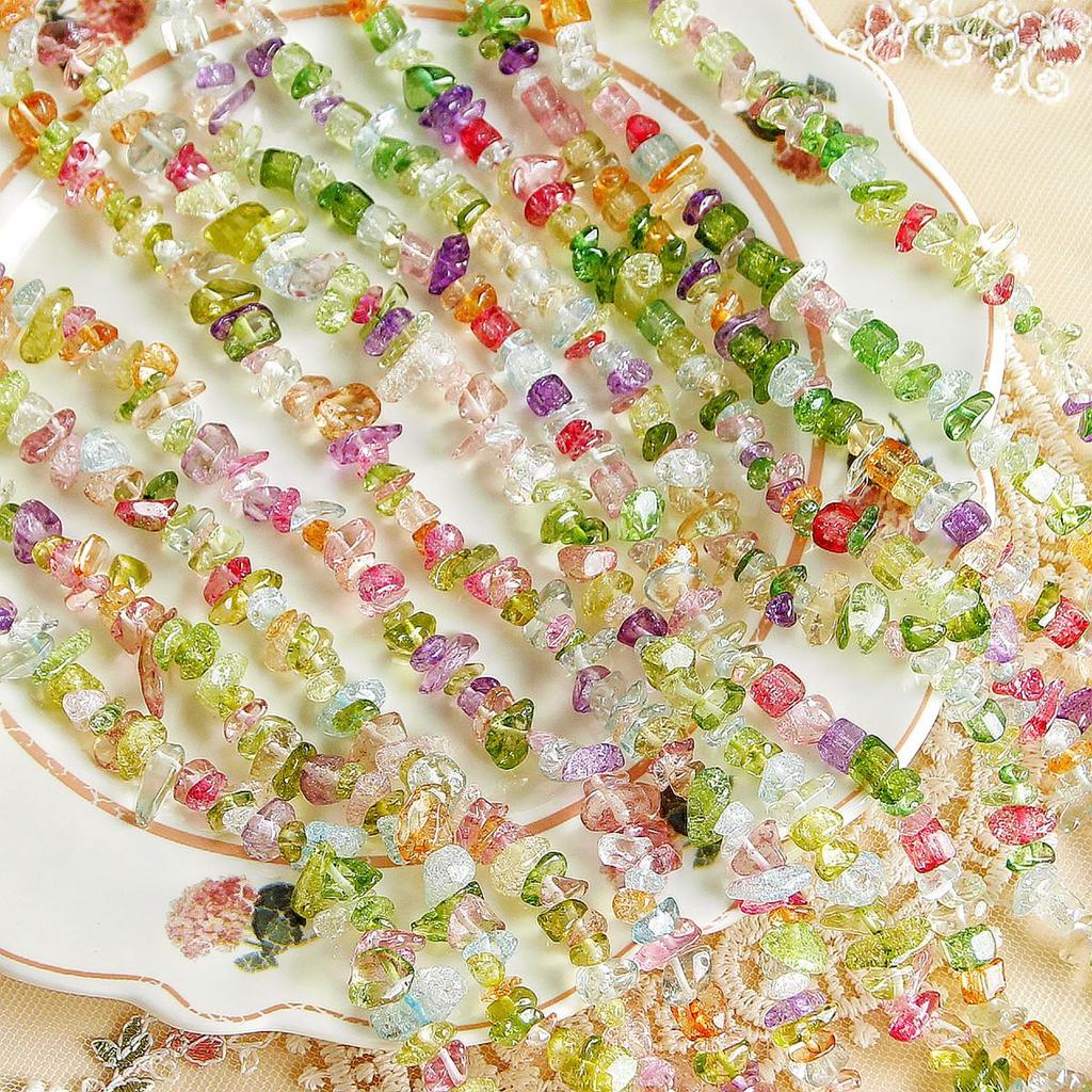 Colorful Natural Crushed Stone Beads for DIY Necklaces & Bracelets