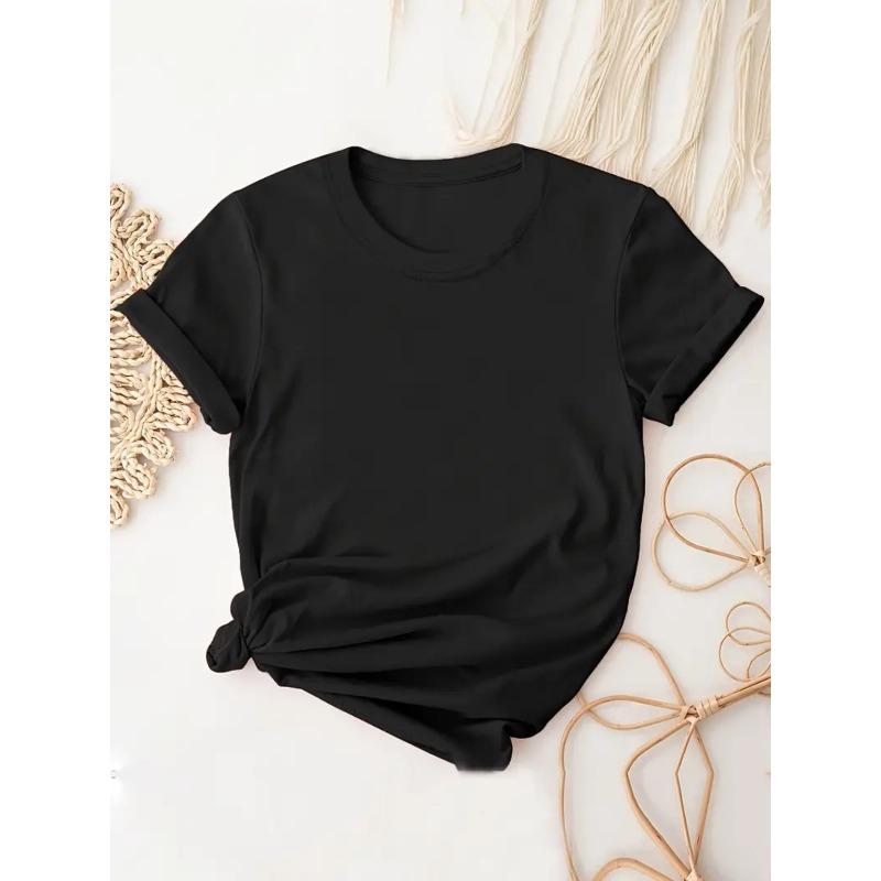 Женская повседневная футболка европейского размера с принтом "Королева Дня Рождения", короной и туфлями на каблуке | Круглый вырез, короткий рукав, стандартная длина - Топ для любого сезона