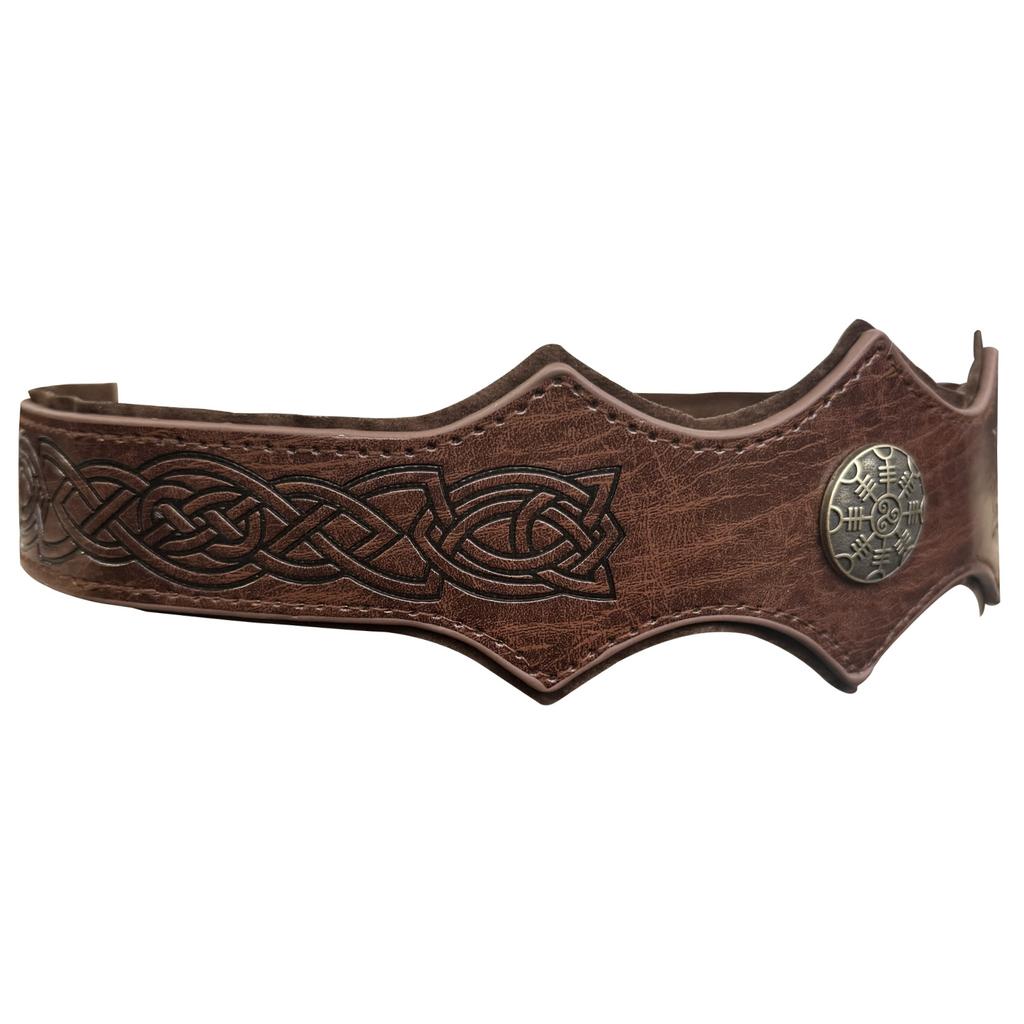 Medieval Headband Vintage Cosplay Viking Embossed Hairband for Men Cosplay Supplies Headband for Photoshoots and Stage