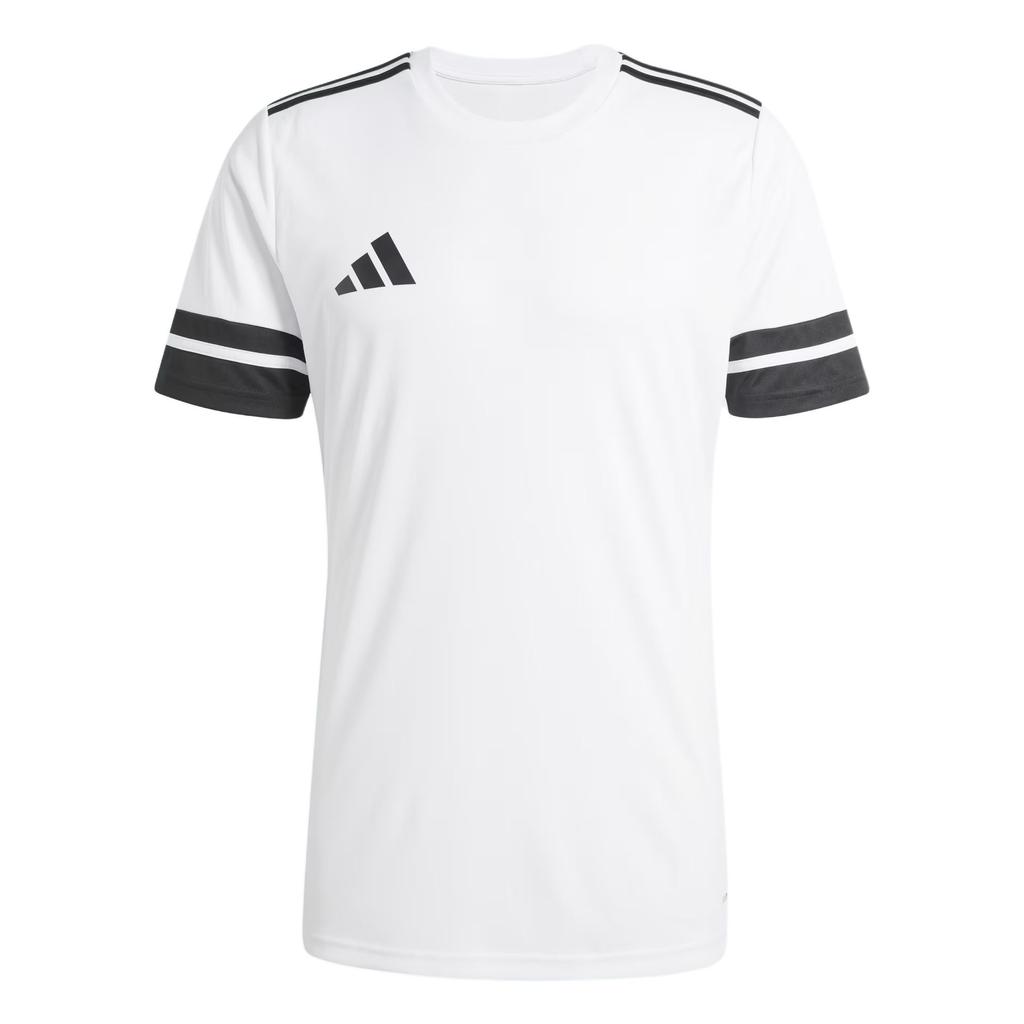 Adidas Squadra 25 Slim Fit Crew Neck Pullover Moisture Wicking Short Sleeve Soccer Shirt Men tops White Black JG5835