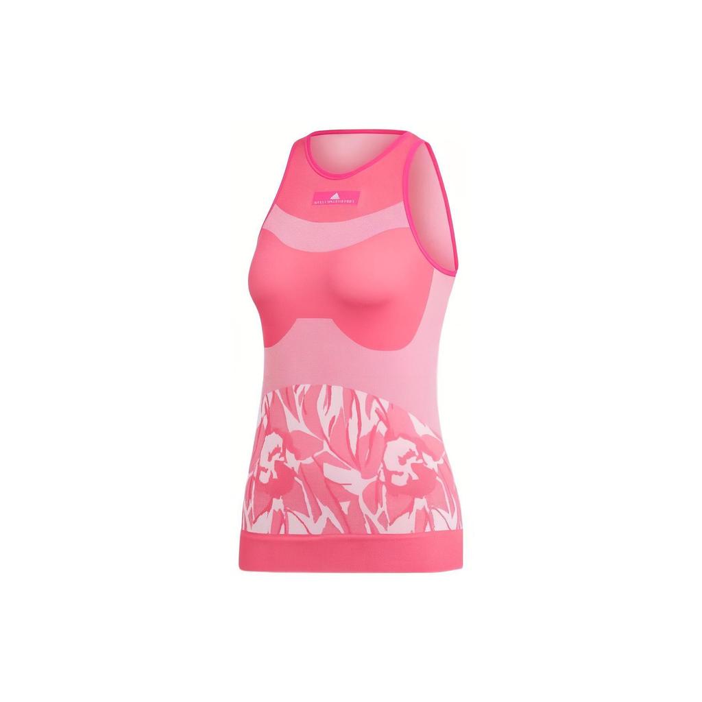 Adidas Color Block Printed Breathable Sports Tank Top Women Tops Pink DP0257
