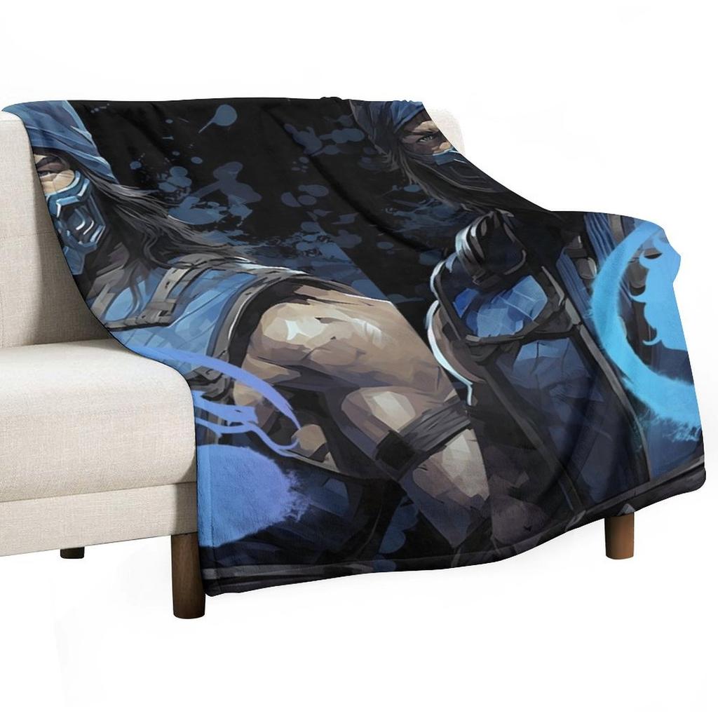 MK 1 Sub Zero Throw Blanket Beautifuls Stuffeds Luxury Brand Single Blankets