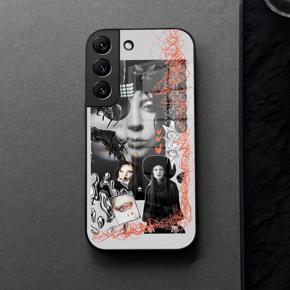 Чехол L-LADY GAGA MAYHEM Стеклянный Для Samsung Galaxy S21 S26 S25 S22 S20 S24 S23 Ultra Fe Plus A16 A34 A54 A24 Coque