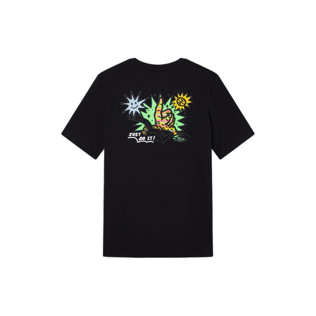 Nike T Shirts Men's Black Crew Neck Moderate DV3189-010