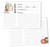 Inkdotpot 4x6 Inch Recipe Cards (Set of 50) , Thick Double Sided Premium Card Stock- Modern Style White Recipe Notecards