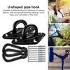 1 Set Sandbag Hook Stainless Steel Heavy Duty U-shaped Great Load Bearing Anti-rust Outdoor Sun Shade Sail Hardware Kit Garden Patio Awning