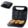 Animal Mini Waffle Maker Make 6 Different Cat Dog Shaped Pancakes Electric Non-stick Waffler Iron