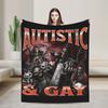 Funny I Heart My Autistic Girlfriend Hard Skeleton Meme Blankets Warm Soft Plush Throw Blanket For Flannel Bedspread Bed Cover