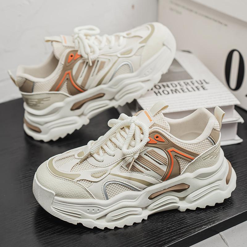 Новая Мода Мужские Четыре Сезона Удобные Ботинки на Толстой Подошве Студенческие Мальчики Девочки Трендовые Дышащие Повседневные Кроссовки для Бега на Мягкой Подошве