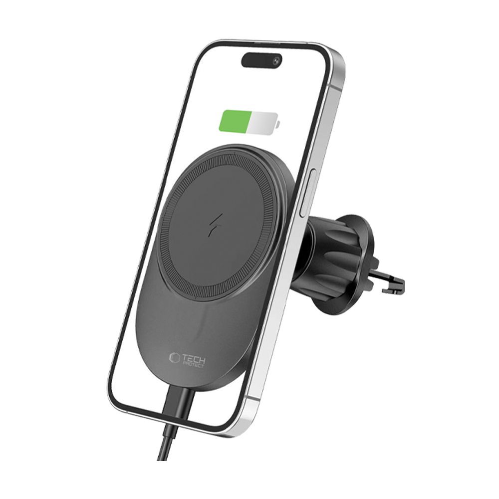 Tech-Protect Mm15W-V1 Magnetic Magsafe Vent Car Mount Wireless Charger 15W Black